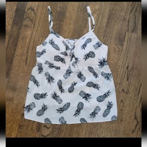 Candies Pineapple Ruffle Top